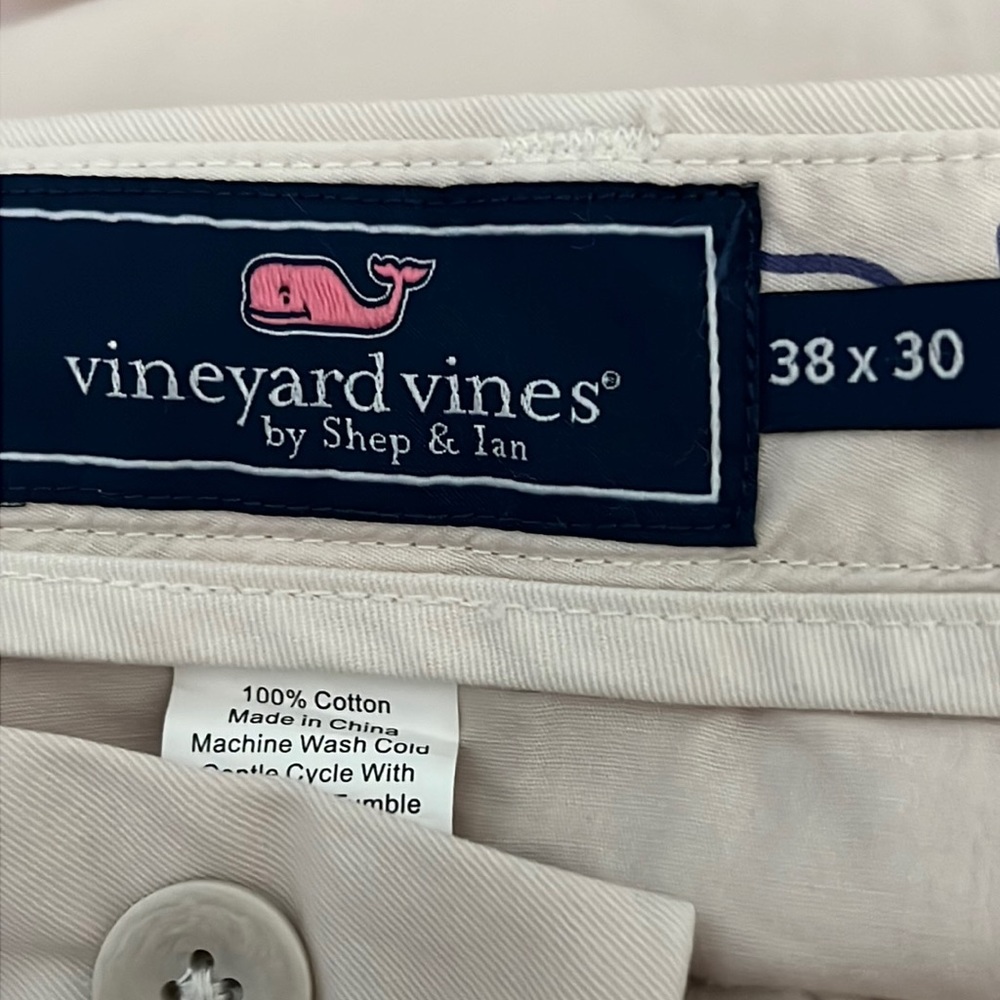 Vineyard Vines Men's Slim Fit Flat Front Casual Breaker Pants Size 38x30 - Picture 3 of 7